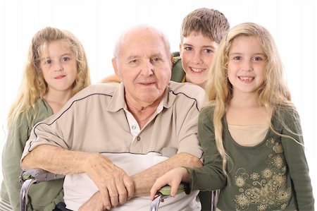 simsearch:400-05147195,k - young children with eldery man Stock Photo - Budget Royalty-Free & Subscription, Code: 400-04197975
