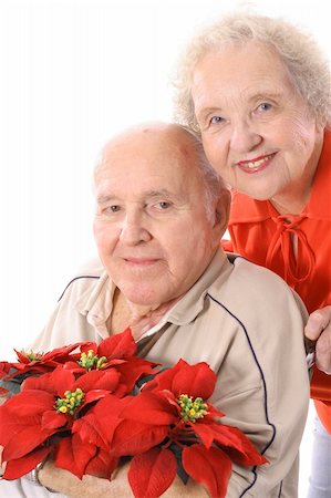 simsearch:400-05147195,k - eldery couple with flowers vertical Stock Photo - Budget Royalty-Free & Subscription, Code: 400-04197970