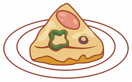 simsearch:640-03259668,k - illustration drawing of very delicious pizza redy to eat Fotografie stock - Microstock e Abbonamento, Codice: 400-04198349