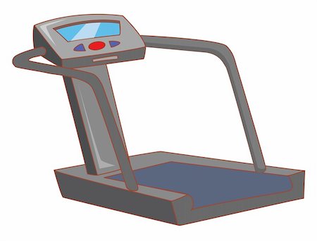 simsearch:400-04132277,k - illustration drawing of a treadmill isolate in a white background Foto de stock - Super Valor sin royalties y Suscripción, Código: 400-04198353