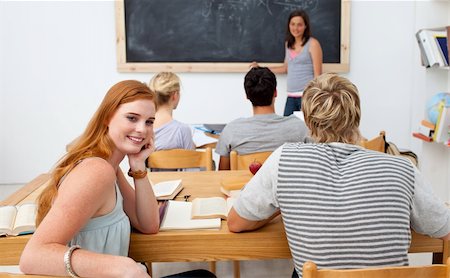 Teenagers studying in the high school. Concept of education Stock Photo - Budget Royalty-Free & Subscription, Code: 400-04199233