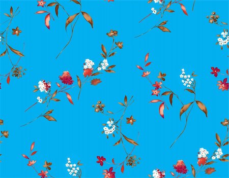 simsearch:400-05233461,k - a vivid illustration of  flower on blue background Photographie de stock - Aubaine LD & Abonnement, Code: 400-04199459