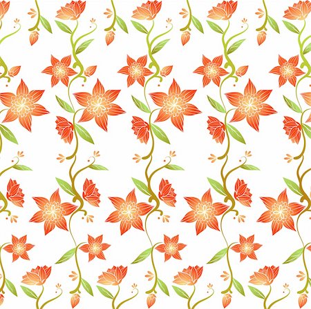 simsearch:400-05233461,k - a vivid illustration of flower pattern background Photographie de stock - Aubaine LD & Abonnement, Code: 400-04199514