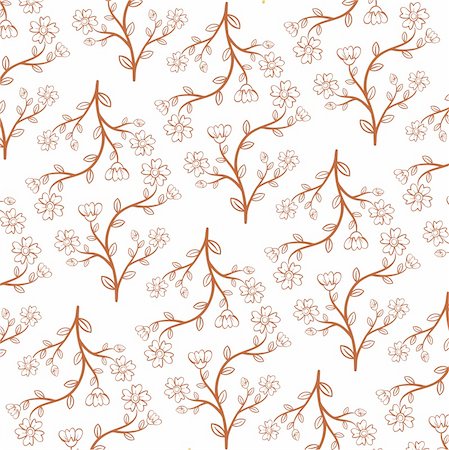 simsearch:400-05233462,k - gray flower patterns on a white background Stock Photo - Budget Royalty-Free & Subscription, Code: 400-04199516