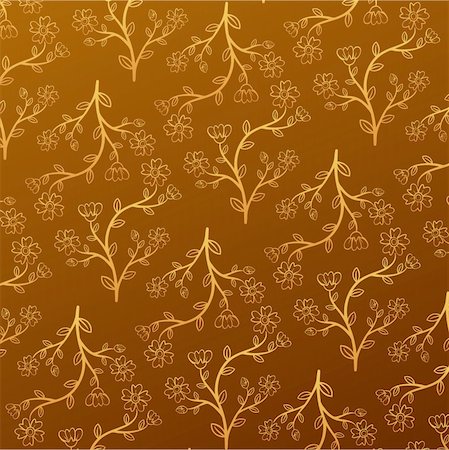 simsearch:400-05233272,k - nice flower patterns on a yellow background Stock Photo - Budget Royalty-Free & Subscription, Code: 400-04199513
