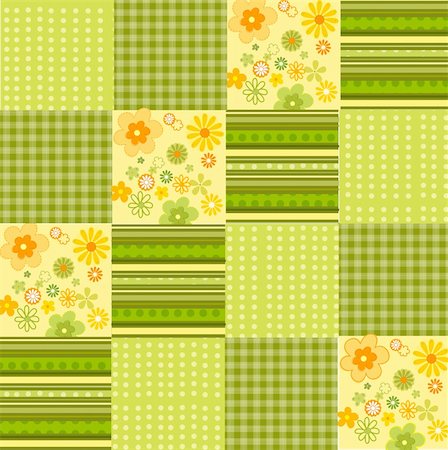 simsearch:400-09154476,k - a beautiful drawing of green background with flower spots and grids Stock Photo - Budget Royalty-Free & Subscription, Code: 400-04199532