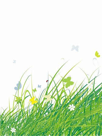 simsearch:400-04595369,k - Green field with butterflies, summer background Stockbilder - Microstock & Abonnement, Bildnummer: 400-04199561