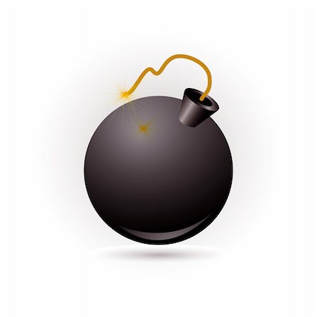 sparking dynamite - bomb icon Stock Photo - Budget Royalty-Free & Subscription, Code: 400-04199785