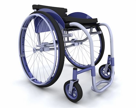 simsearch:400-04685076,k - 3d render of a wheelchair isolated on white Stock Photo - Budget Royalty-Free & Subscription, Code: 400-04199978