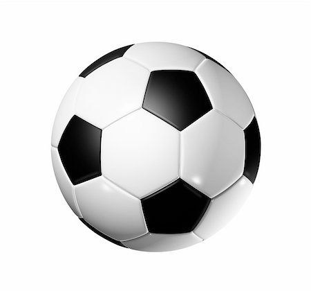 simsearch:400-04376814,k - 3D soccer ball isolated on white with clipping path - world football cup 2010 Fotografie stock - Microstock e Abbonamento, Codice: 400-04190553