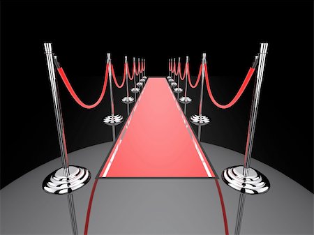 simsearch:400-04676917,k - 3d rendered illustration of a red carpet and metal barriers Stock Photo - Budget Royalty-Free & Subscription, Code: 400-04191094