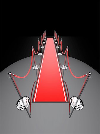 simsearch:400-08035191,k - 3d rendered illustration of a red carpet and metal barriers Foto de stock - Super Valor sin royalties y Suscripción, Código: 400-04191090