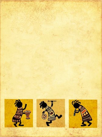 simsearch:400-08493198,k - Dancing musicians. African national patterns Photographie de stock - Aubaine LD & Abonnement, Code: 400-04193667