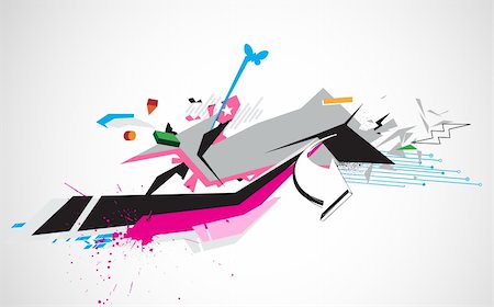 Vector illustration of abstract styled Decorative urban background Foto de stock - Super Valor sin royalties y Suscripción, Código: 400-04193713