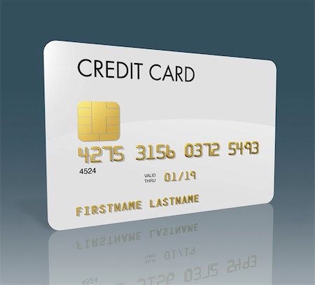 simsearch:400-04152511,k - White credit card isolated on grey with clipping path Stock Photo - Budget Royalty-Free & Subscription, Code: 400-04204357