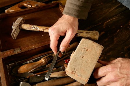 craftman carpenter hand tools artist craftmanship Photographie de stock - Aubaine LD & Abonnement, Code: 400-04205058