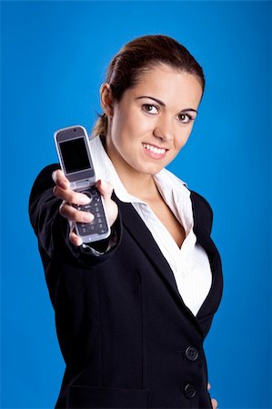 simsearch:400-04351235,k - Beautiful young businesswoman calling by cellular phone. Foto de stock - Super Valor sin royalties y Suscripción, Código: 400-04205141