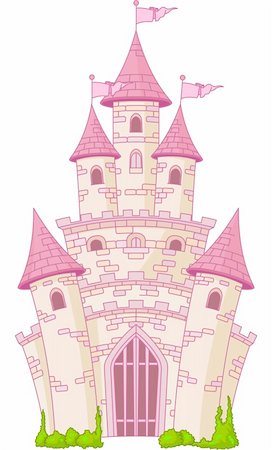 pink spiky flower - Illustration of a Magic Fairy Tale Princess Castle Stock Photo - Budget Royalty-Free & Subscription, Code: 400-04205375