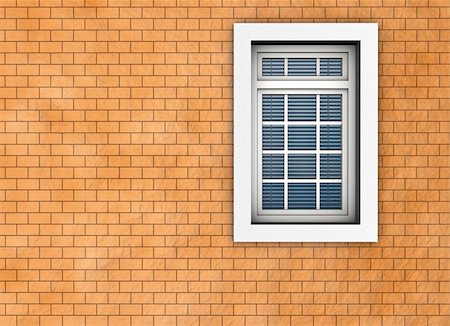 simsearch:400-07675125,k - Window on the background of brick wall. Made in 3D Fotografie stock - Microstock e Abbonamento, Codice: 400-04205785