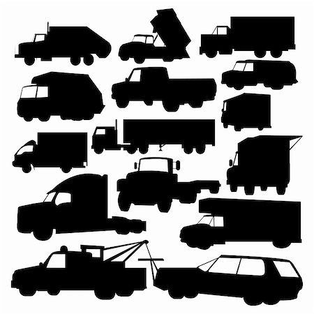 set of trucks Photographie de stock - Aubaine LD & Abonnement, Code: 400-04205861