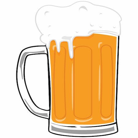 Cartoon illustration of a big beer mug Stock Photo - Budget Royalty-Free & Subscription, Code: 400-04205926