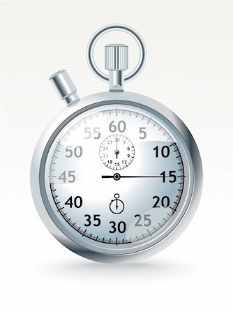 vector chrome stopwatch - vector illustration Stock Photo - Budget Royalty-Free & Subscription, Code: 400-04206273