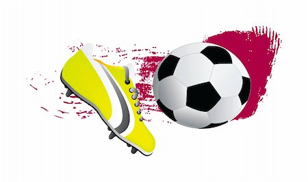 soccer shoe and ball isolated on white background Stock Photo - Budget Royalty-Free & Subscription, Code: 400-04206486