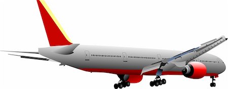 simsearch:859-09192776,k - Airplane. Vector illustration Stock Photo - Budget Royalty-Free & Subscription, Code: 400-04206623