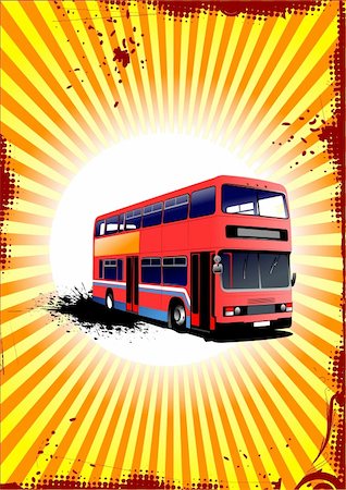 decker - Double Decker  red bus. Vector illustration Stock Photo - Budget Royalty-Free & Subscription, Code: 400-04206669