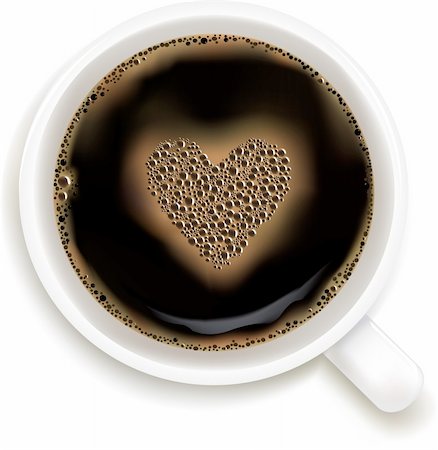 expresso bar - Cup Of Coffee With Heart Image, Isolated On White Background, Vector Illustration Stock Photo - Budget Royalty-Free & Subscription, Code: 400-04206927