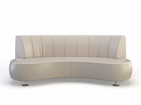 fußleiste - stylish 3d sofa on the white background Stockbilder - Microstock & Abonnement, Bildnummer: 400-04207389