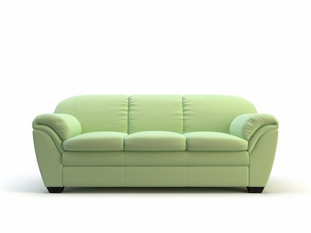 modern sofa on the white Stock Photo - Budget Royalty-Free & Subscription, Code: 400-04207392