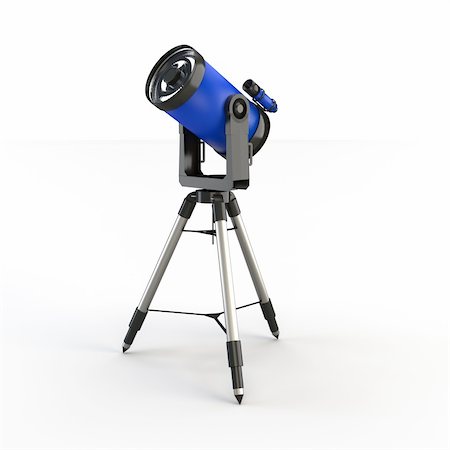 simsearch:632-01156895,k - telescope on the white background Stock Photo - Budget Royalty-Free & Subscription, Code: 400-04207439