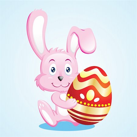 A funny cartoon easter bunny Foto de stock - Super Valor sin royalties y Suscripción, Código: 400-04207464