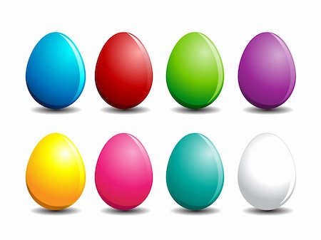 Bright colorful easter eggs Stock Photo - Budget Royalty-Free & Subscription, Code: 400-04207467