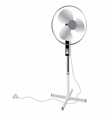 Pedestal floor fan, ventilator for an office Photographie de stock - Aubaine LD & Abonnement, Code: 400-04208477