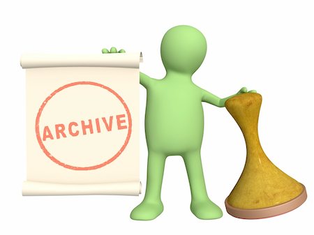simsearch:400-04598915,k - Archive - 3d puppet with an seal Stock Photo - Budget Royalty-Free & Subscription, Code: 400-04208568
