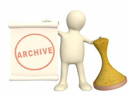 simsearch:400-04598915,k - Archive - 3d puppet with an seal Stock Photo - Budget Royalty-Free & Subscription, Code: 400-04208569