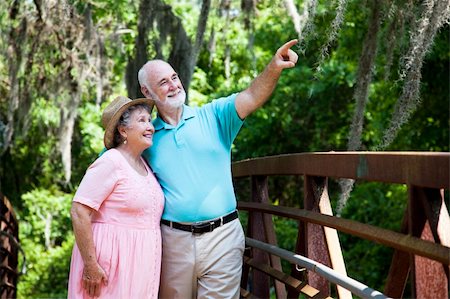 spanish moss - Senior couple sightseeing together on Florida vacation. Stock Photo - Budget Royalty-Free & Subscription, Code: 400-04208613