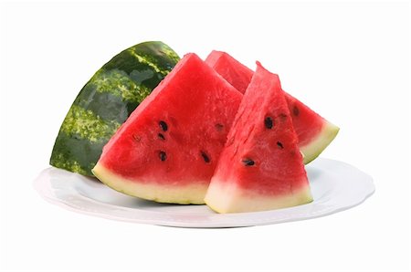 red water melon - watermelon isolated on white background Photographie de stock - Aubaine LD & Abonnement, Code: 400-04208715