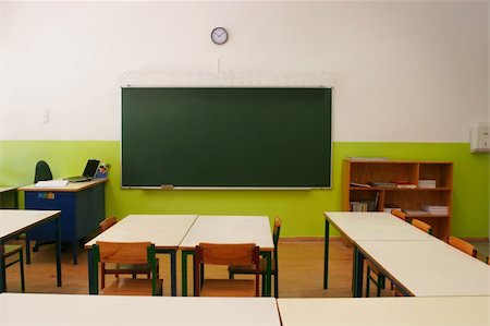 empty school chair - Vision of the empty classroom Stock Photo - Budget Royalty-Free & Subscription, Code: 400-04209492