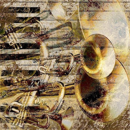 simsearch:400-07486457,k - abstract jazz rock background musical instruments Stock Photo - Budget Royalty-Free & Subscription, Code: 400-04209605