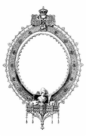 regina vittoria - Victorian vector frame illustration Fotografie stock - Microstock e Abbonamento, Codice: 400-04209672