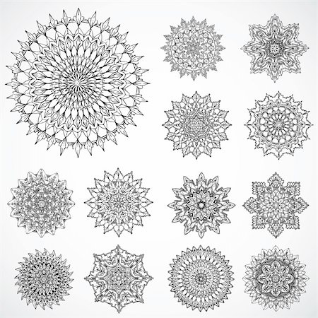 simsearch:400-04710715,k - Set of highly detailed vector ornaments. Easy to edit. Stock Photo - Budget Royalty-Free & Subscription, Code: 400-04209740
