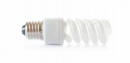 simsearch:400-04750349,k - Fluorescent light bulb isolated on a white background. Stock Photo - Budget Royalty-Free & Subscription, Code: 400-04200006