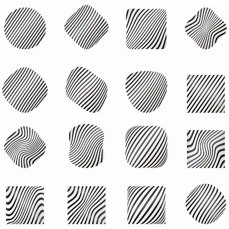 Design elements with zebra pattern. Vector set. Stock Photo - Budget Royalty-Free & Subscription, Code: 400-04200897