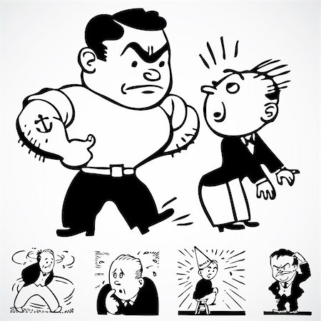 simsearch:400-04209690,k - Vintage vector advertising illustration pf a bully. Stock Photo - Budget Royalty-Free & Subscription, Code: 400-04201315