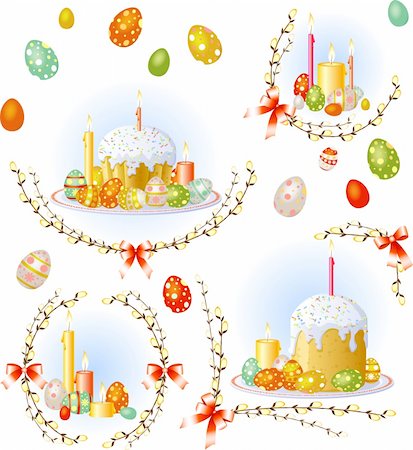The set of easter equipment clipart. Stock Photo - Budget Royalty-Free & Subscription, Code: 400-04201361
