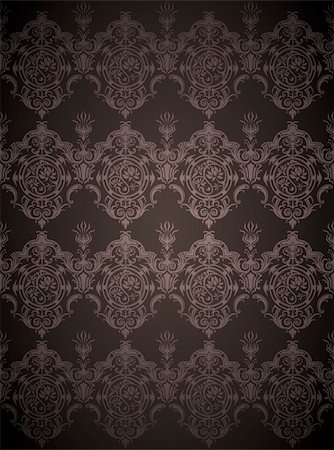 simsearch:400-05234537,k - drawing of seamless flower pattern in a black background Fotografie stock - Microstock e Abbonamento, Codice: 400-04201549