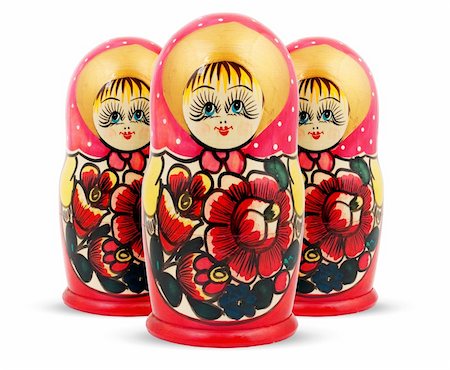simsearch:400-04786757,k - Russian Dolls. Isolated on a white background Stock Photo - Budget Royalty-Free & Subscription, Code: 400-04201689